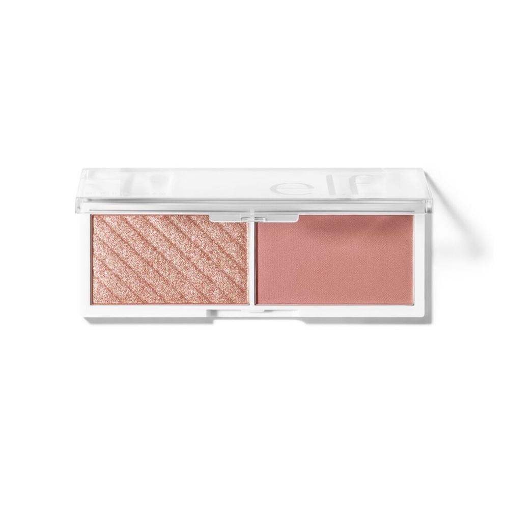 Blush & highlighter mini compacts for glowing skin shade lychee